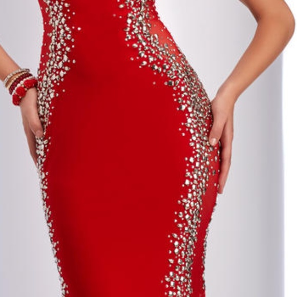 Authentic NEW Clarisse 2627 Red Prom Gown - Picture 5 of 8